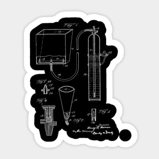 Fire Extinguisher Vintage Patent Drawing Sticker